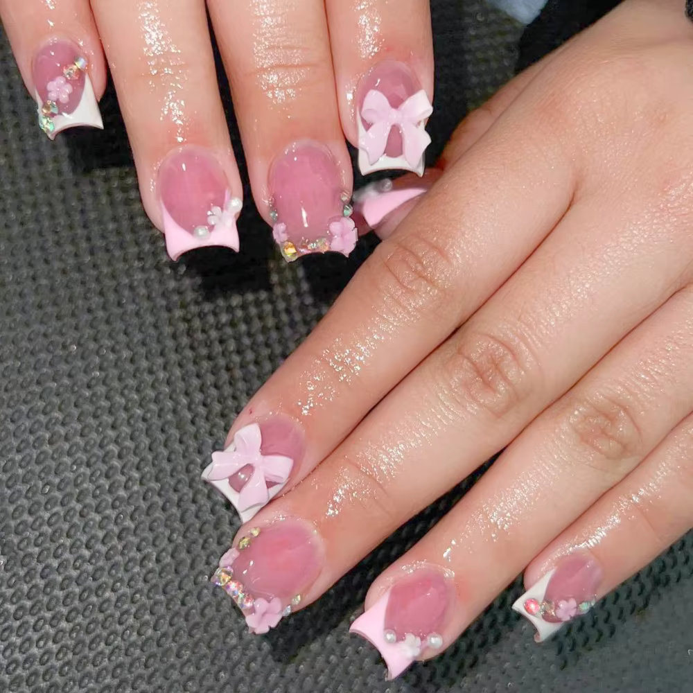 24 faux ongles à presser imprimé léopard