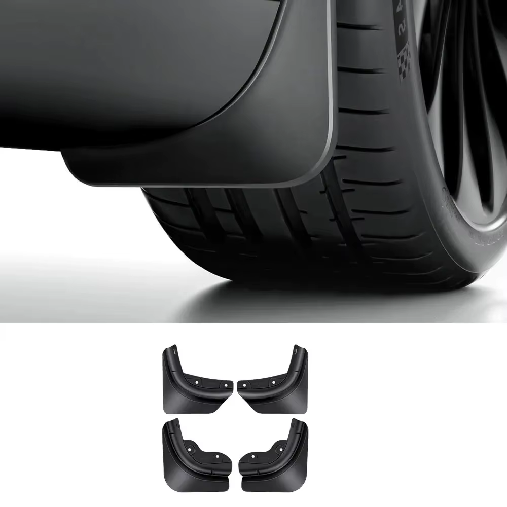 Accessoires pour Tesla Model Y et Model 3 2025-2026 : Bavettes anti-éclaboussures toutes saisons, protection de la peinture sans perçage, kits de carrosserie