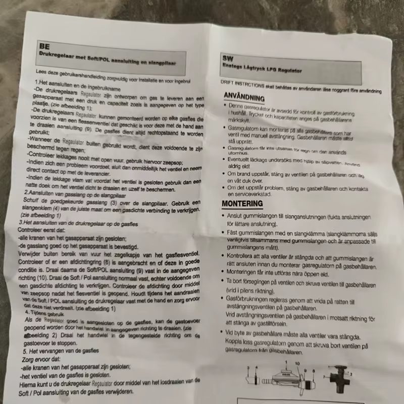 Régulateur de gaz basse pression GPL pour cuisson domestique, vanne de réduction de pression, adaptateur de gaz pour barbecue et cuisinière, accessoire pour Israël