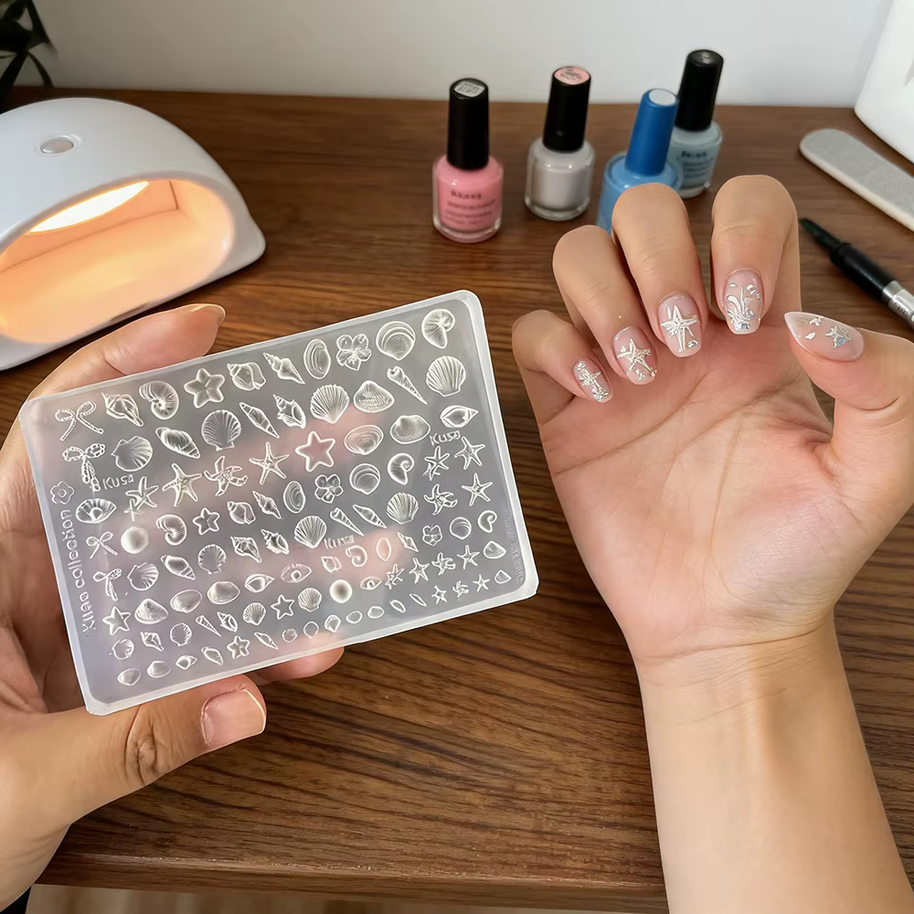 Moule en silicone pour nail art sur le thème de la mer