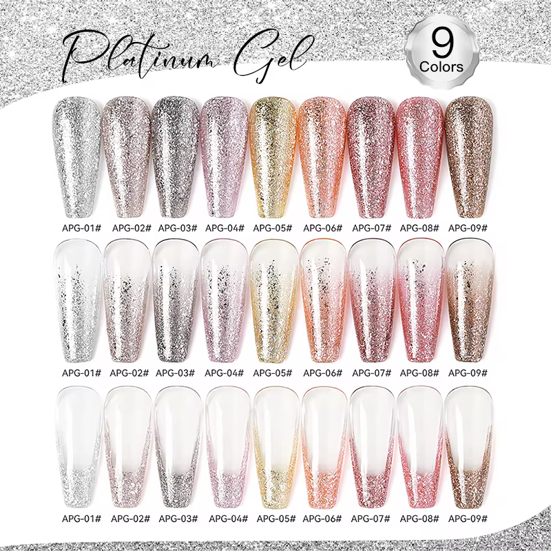 AS 15ml Sparkle platine Gel vernis à ongles brillant rose or argent paillettes peinture Gel dessin Semi Permanent Tpo gratuit vernis
