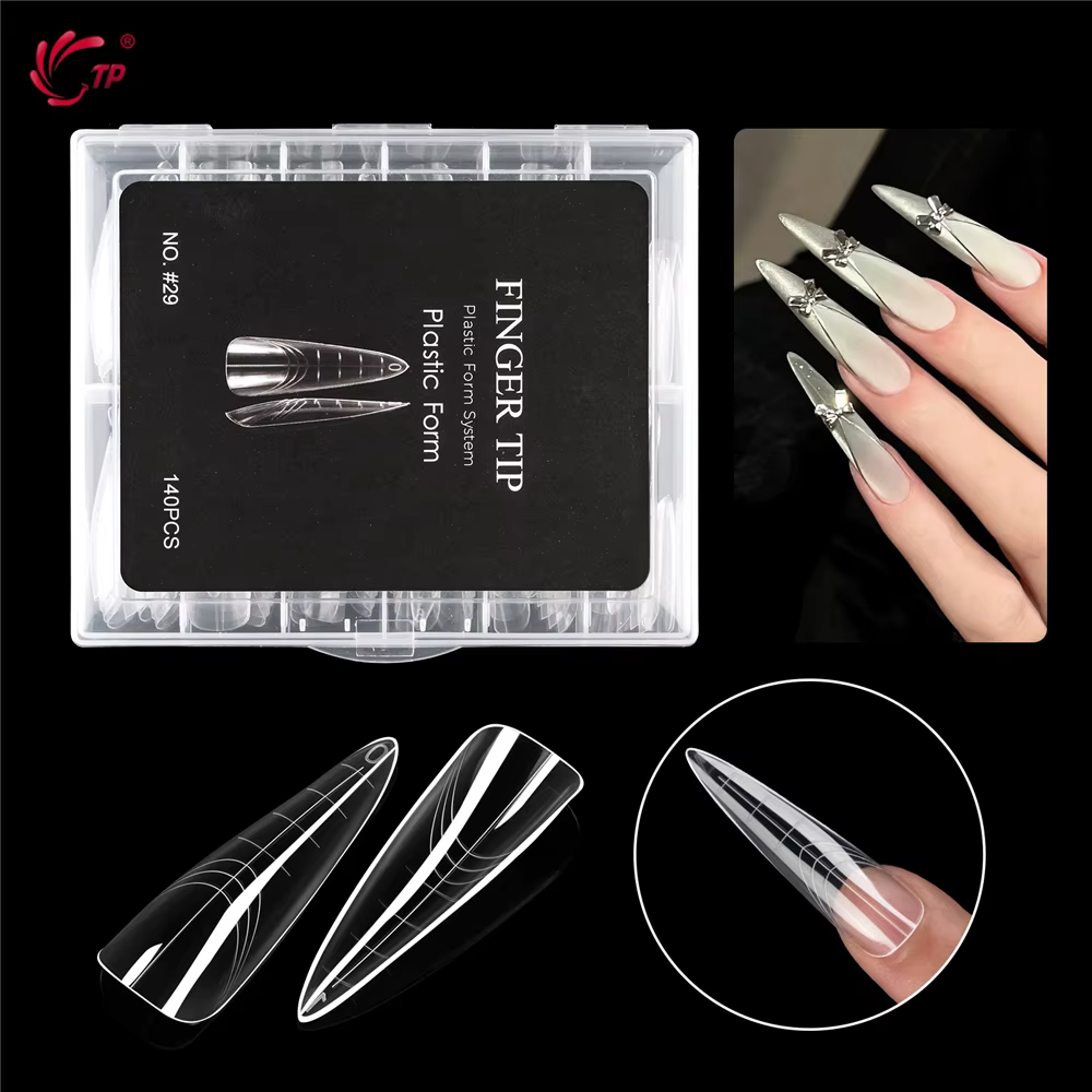 BNG 140 pièces ovale amande haut ongles Extension moules Kit de manucure couverture complète formes intelligentes