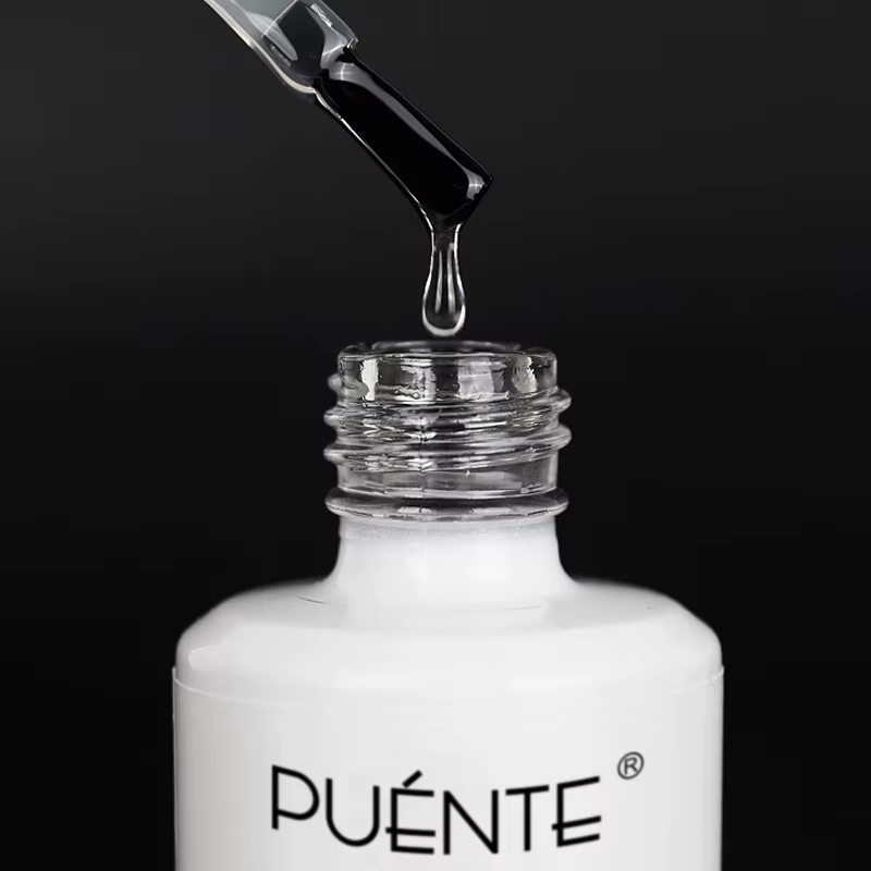 PUENTE 15ML Top Coat Gel Super Brillant Transparent Sans Résidu Scellant