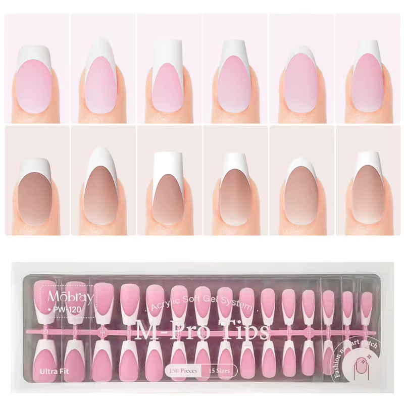 Faux ongles français à pression