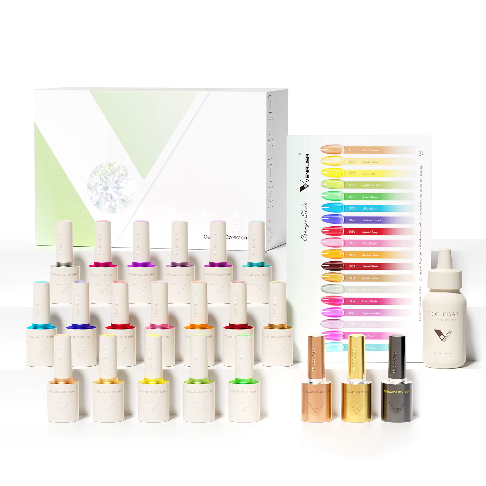 TPO FREE VENALISA 10ml vernis à ongles Gel VIP Kit couleur rouge Collection affichage
