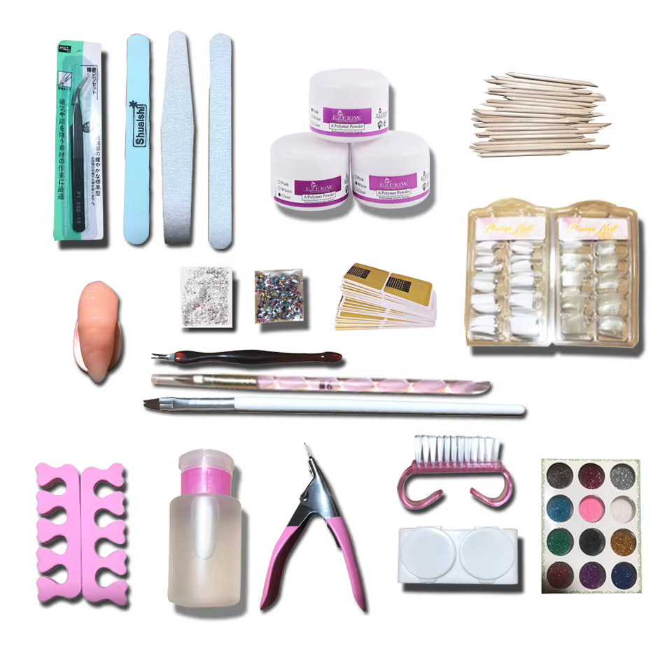Kit d'ongles en acrylique 23 en 1 pour débutants