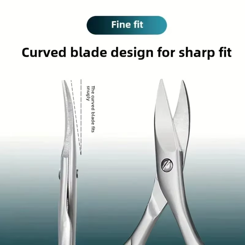 1 pièces multi-usages lame incurvée manucure professionnel coupe-ongles ciseaux sourcils cils pédicure ongle