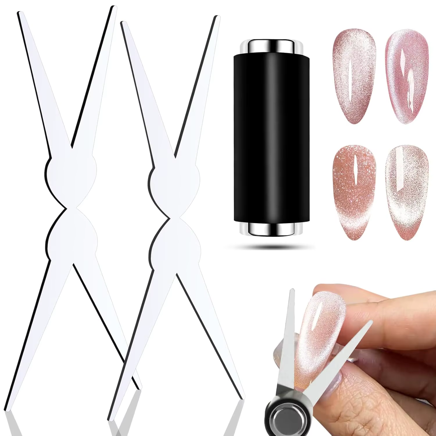 Aimant pour ongles à Double tête