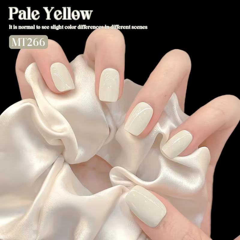 Vernis à ongles Gel jaune pâle HEMA TPO gratuit Semi Permanent à tremper UV LED