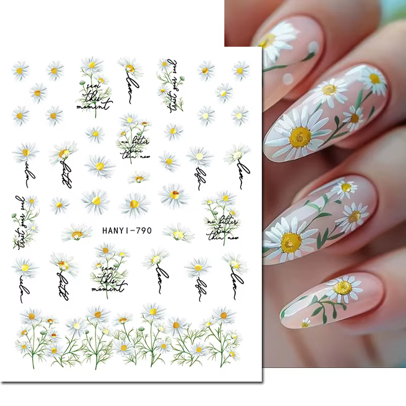 3d Nail Art décalcomanies lignes dorées Rosepink pivoine fleurs feuilles papillons autocollants pour ongles Art manucure conseils décorations