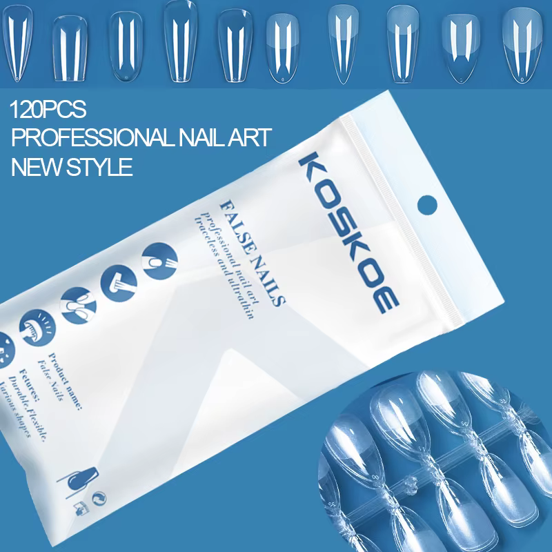 120 pièces faux ongles presse sur acrylique