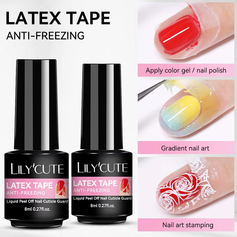 LILYCUTE 7ml dissolvant de Gel magique pour ongles avec ensemble d'outils de manucure décollable en Latex