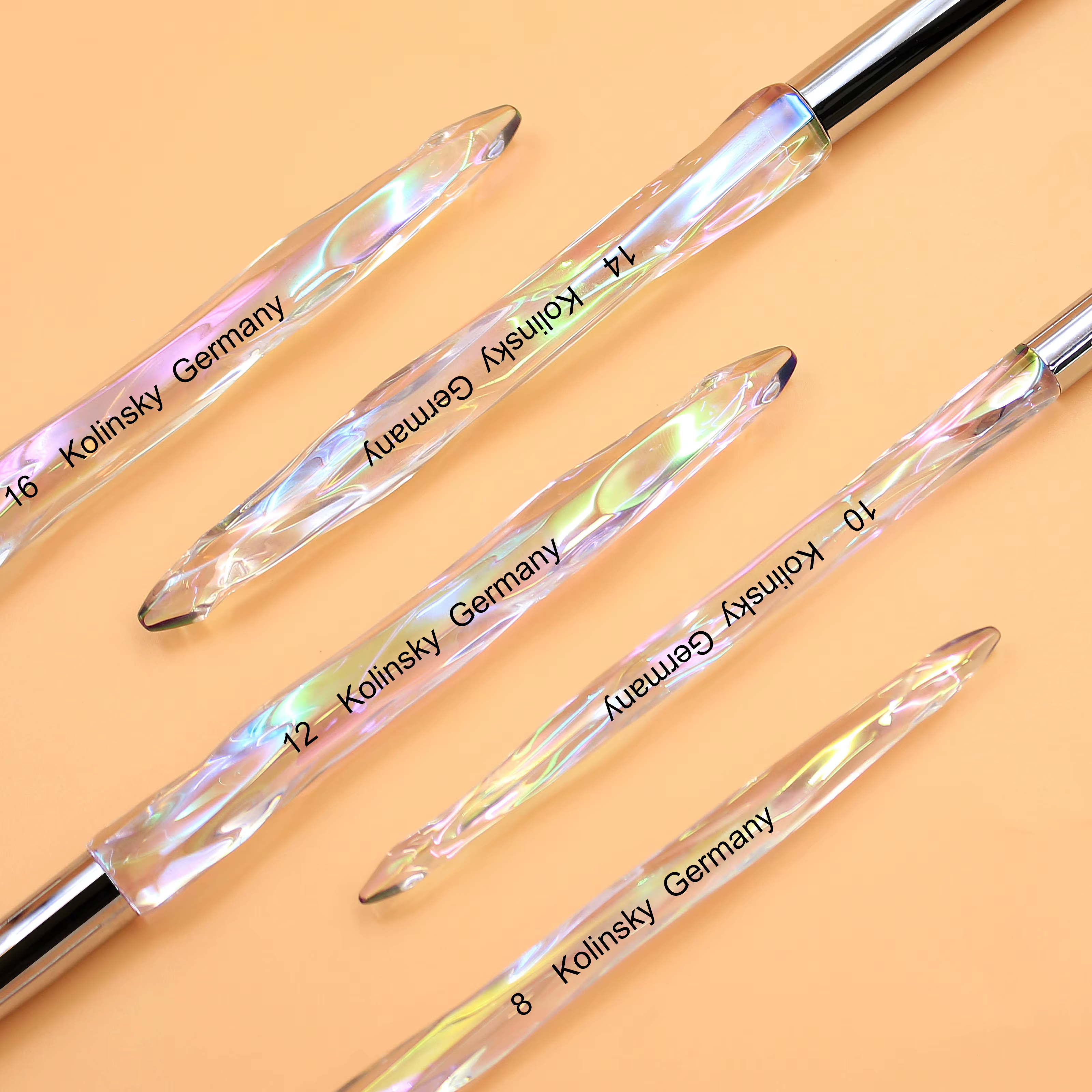 Brosse professionnelle pour nail art avec manche chic – Parfaite pour les manucure et le nettoyage français