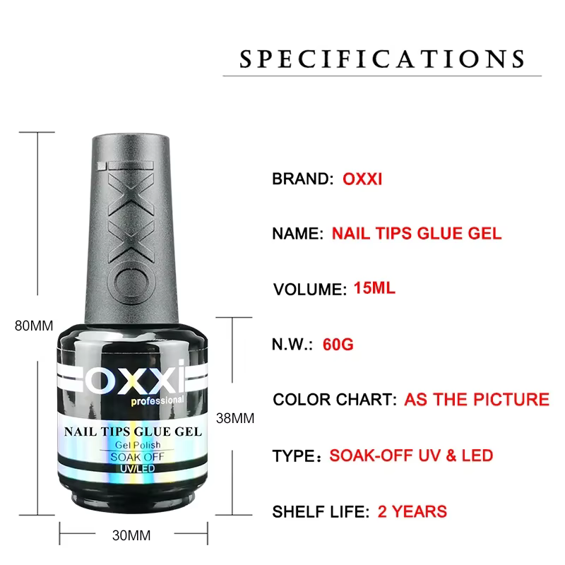 OXXI faux ongles colle Gel vernis 15ml