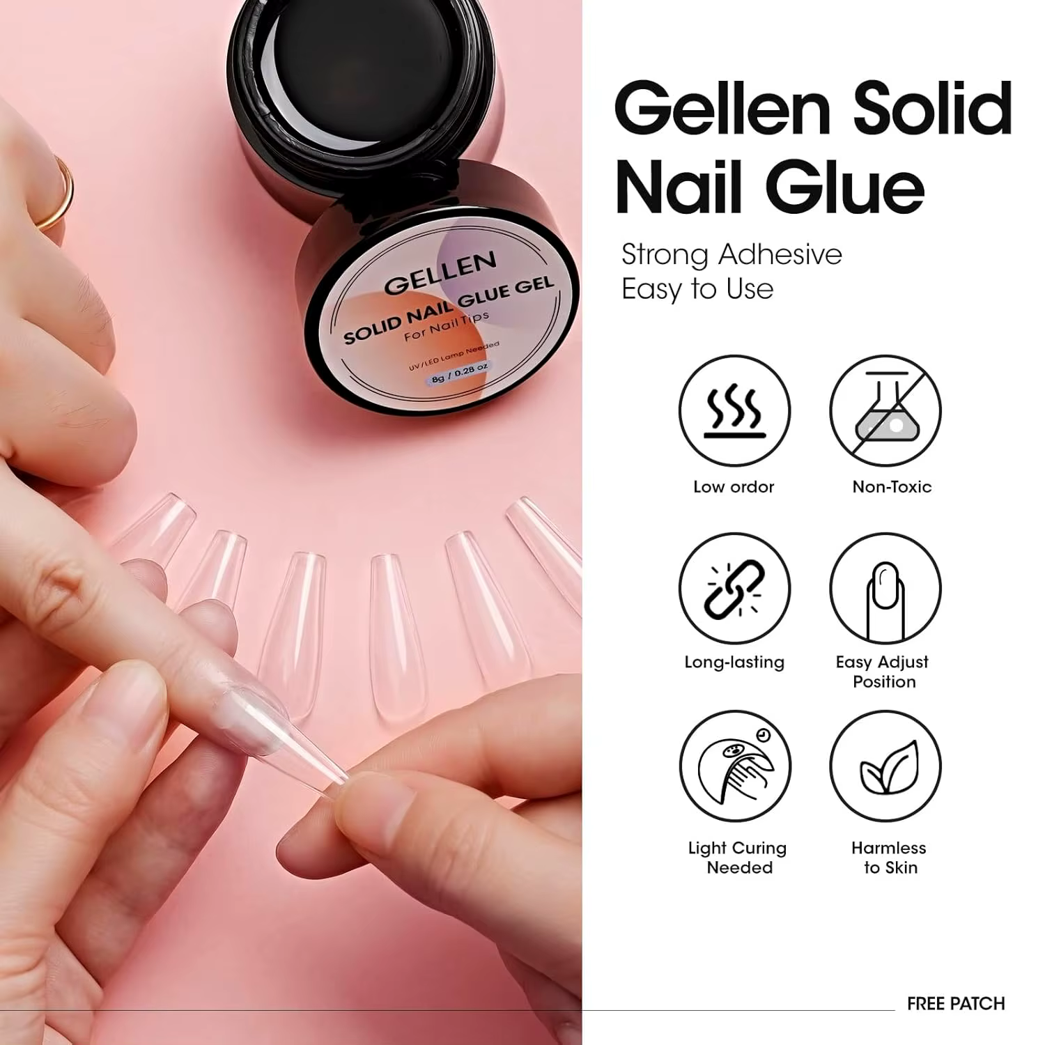 Kit de colle à ongles solide GELLEN