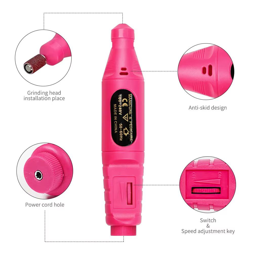 Manucure avec UV Lampe et Ongles Perceuse Glitter Poudre Kit pour Acrylique