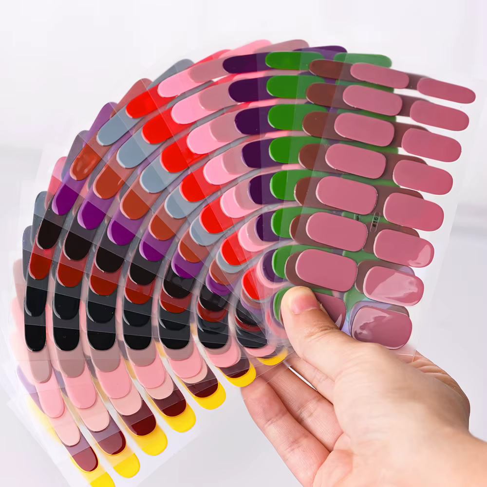 Bandes autocollantes pour ongles en Gel semi-durci UV