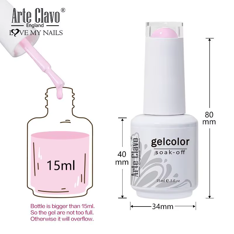 Arte Clavo 99 couleurs 15ML Gel vernis à ongles violet paillettes