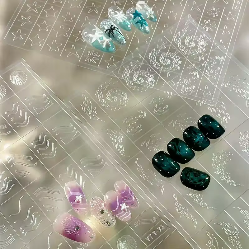 Autocollants creux pour ongles