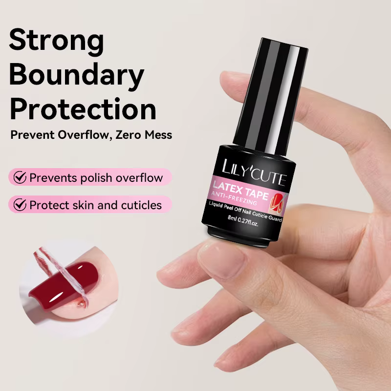 LILYCUTE 8ml Anti-gel bord des ongles Latex bande Gel vernis décollable liquide