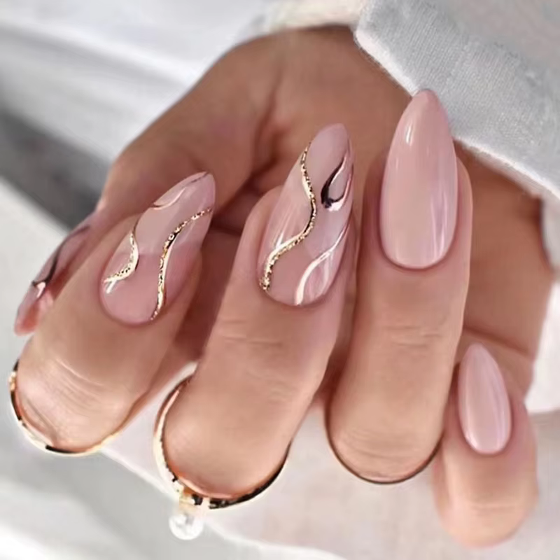 24 Pack French White Spot Seamless Amovible Faux Ongles Capsule Couverture Complète Imperméable