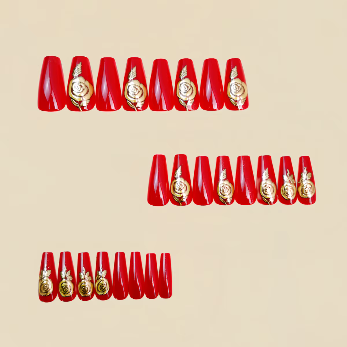Faux ongles mi-longs pour femmes