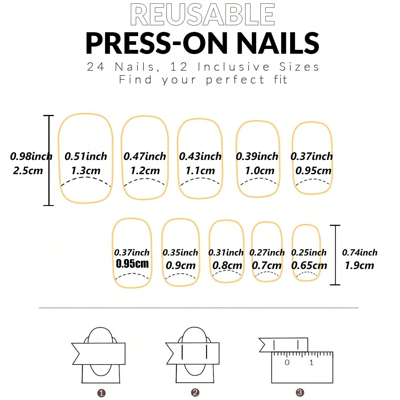 Faux ongles longs en acrylique