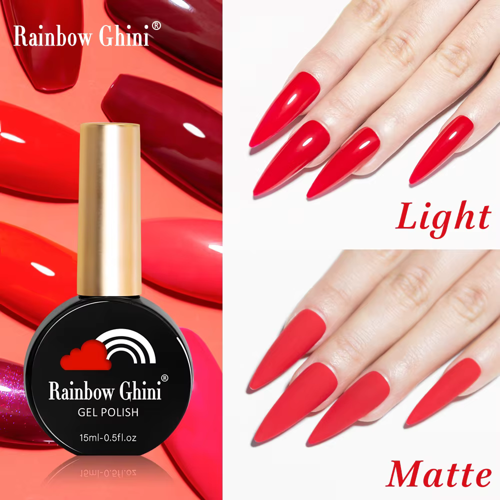 2023 Ghini – vernis à ongles en Gel rouge arc-en-ciel