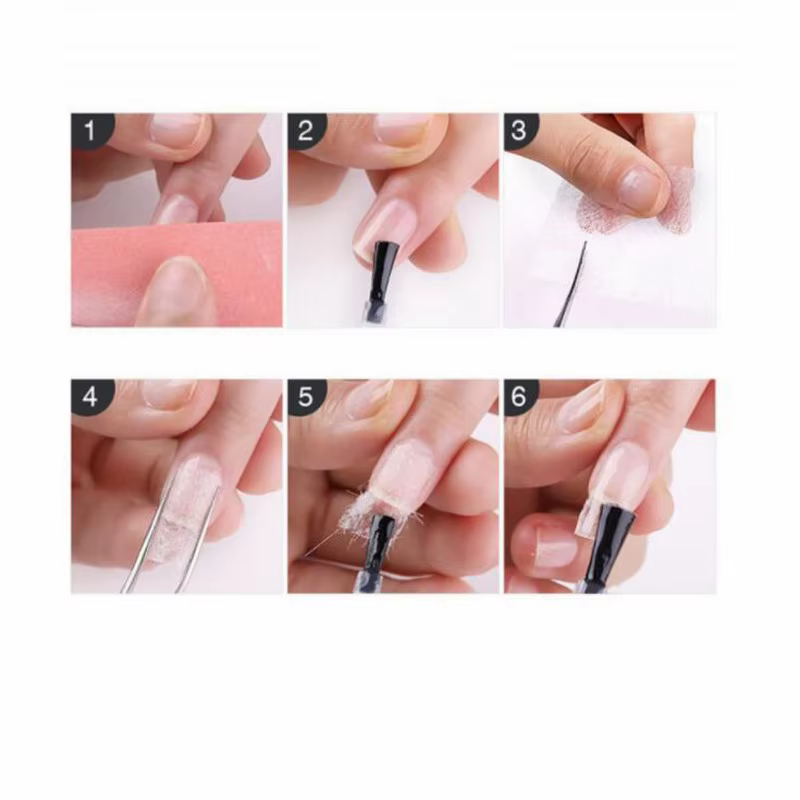 Extension d'ongles en fibre de verre de soie