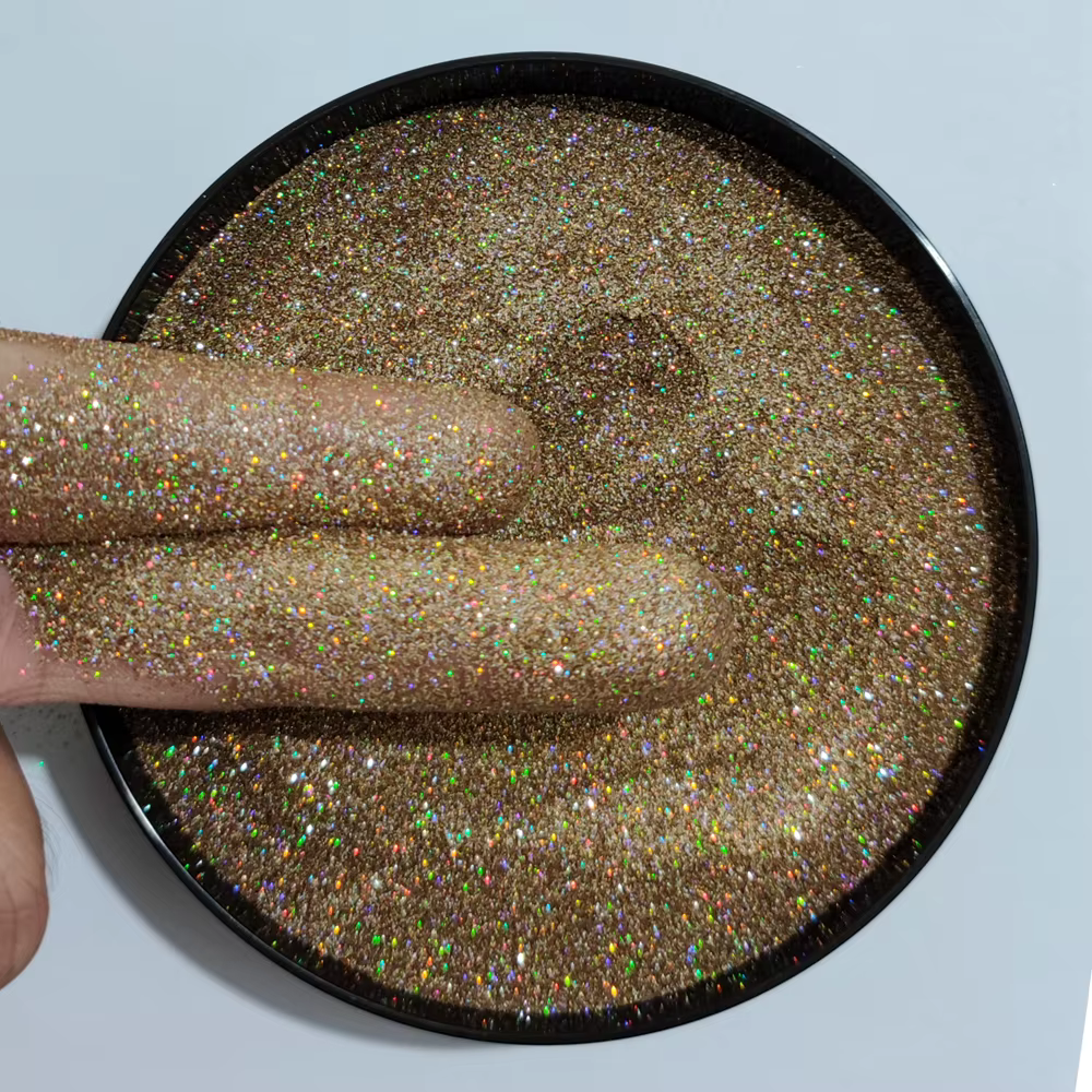 10 g/sac 0.2mm Laser paillettes ongles Chrome poudre