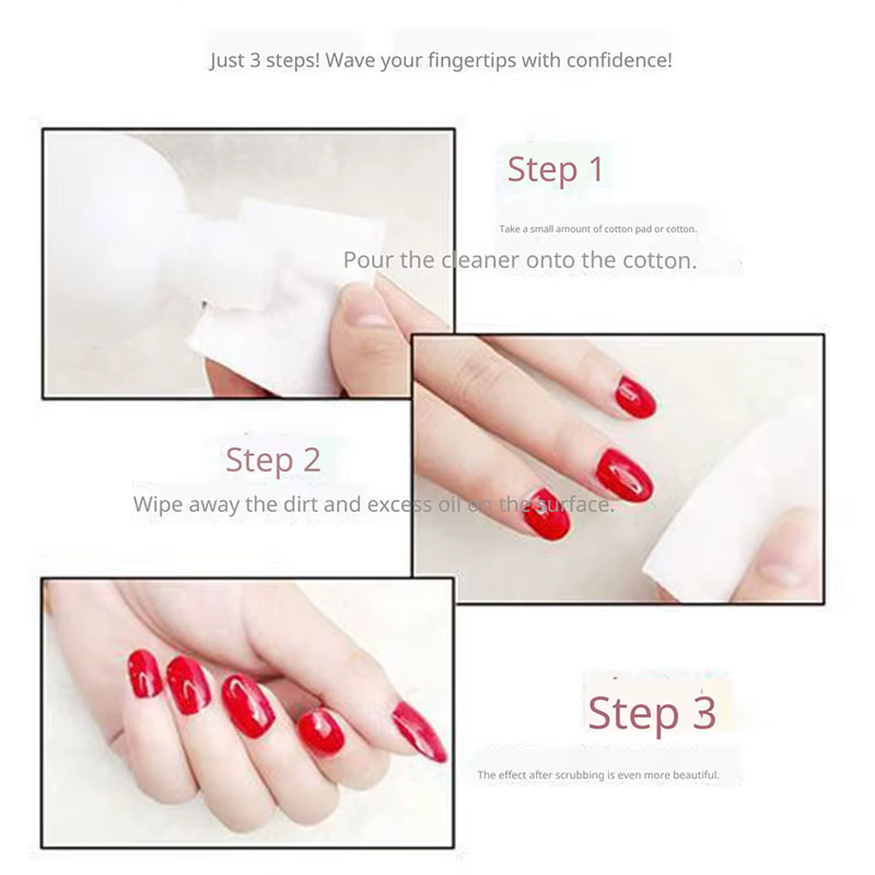 Dissolvant de vernis Gel nettoyant Plus liquide de nettoyage des pointes des ongles des doigts 60ml