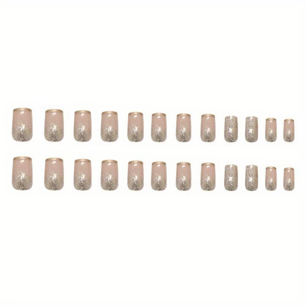 Faux ongles carrés moyens pour femmes et filles