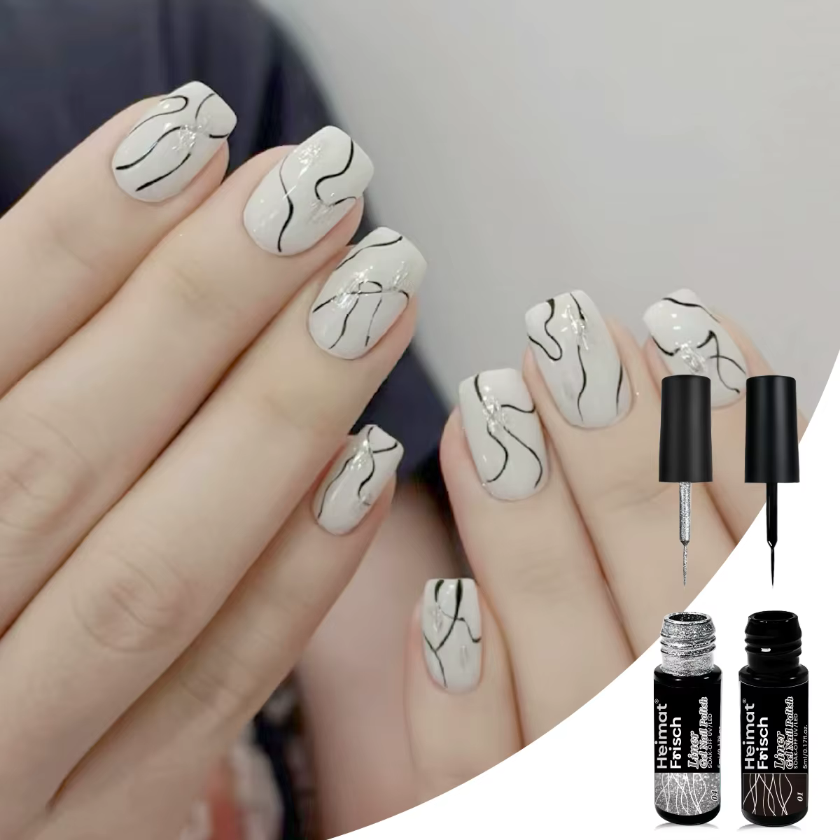 Heimat Frisch Lot de 4 vernis à ongles en gel pour nail art et manucures françaises