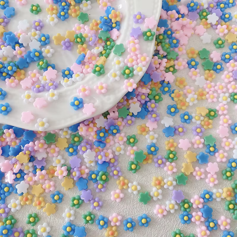 Fleur de printemps de dessin animé pour la décoration d'art d'ongle