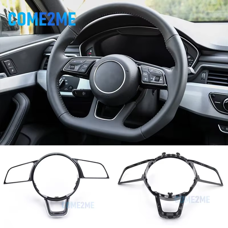 Cadre noir de volant pour Audi, accessoires d'assemblage de voiture, A4, B9, A3, 8Y