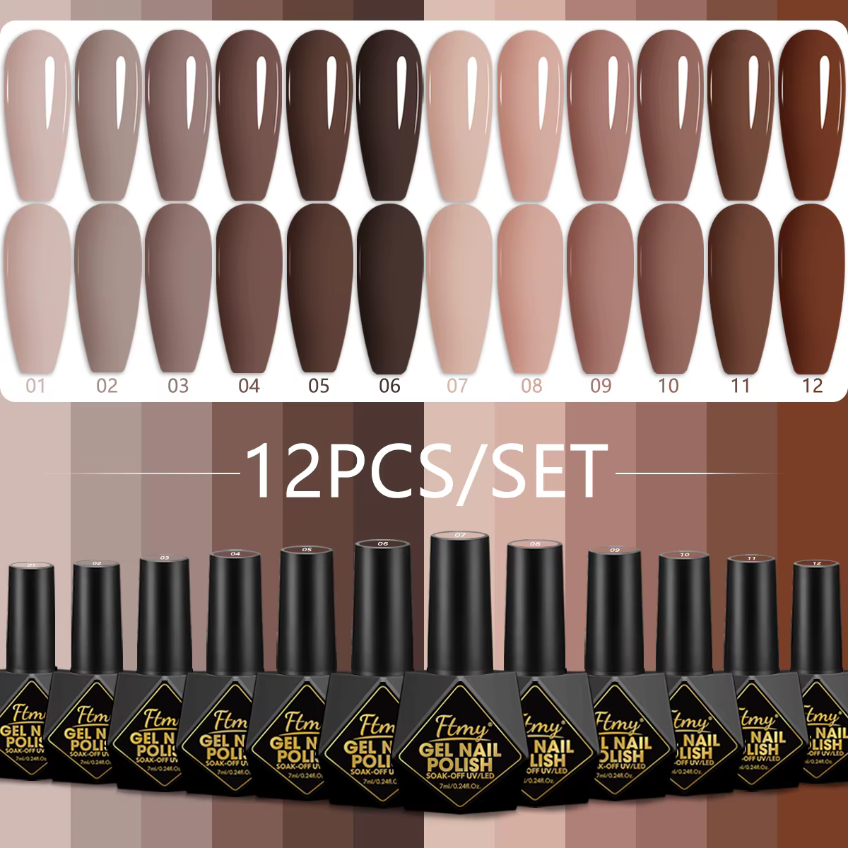 12PC Gel vernis à ongles ensemble printemps été nu paillettes couleur Semi Permanent Gel vernis à ongles tremper Gel manucure Nail Art UV Gel V