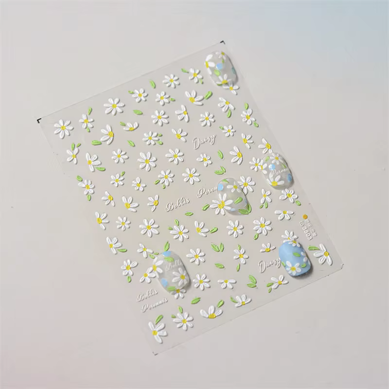 Autocollants pour ongles en relief doux 5D