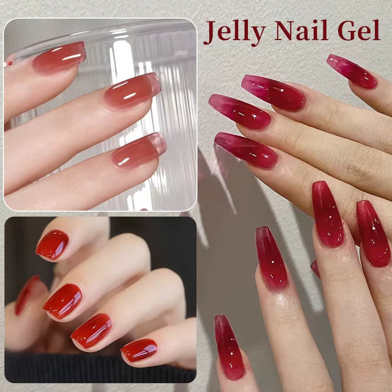 UR SUGAR 15ml vernis à ongles Gel gelée rouge sang couleur translucide cristal nu Gel