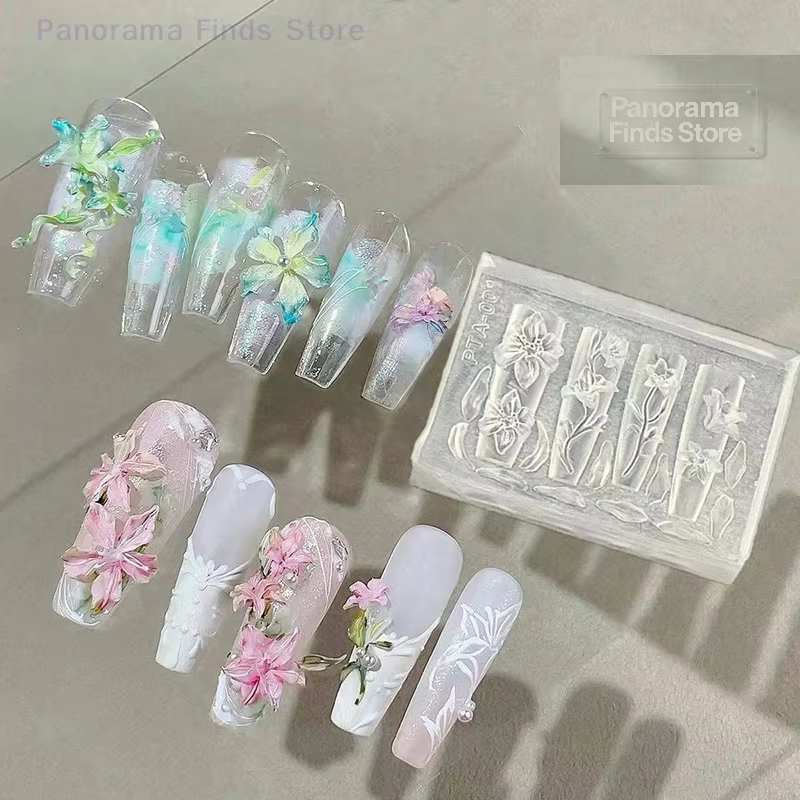 Moule en silicone 3D pour décorations d'ongles