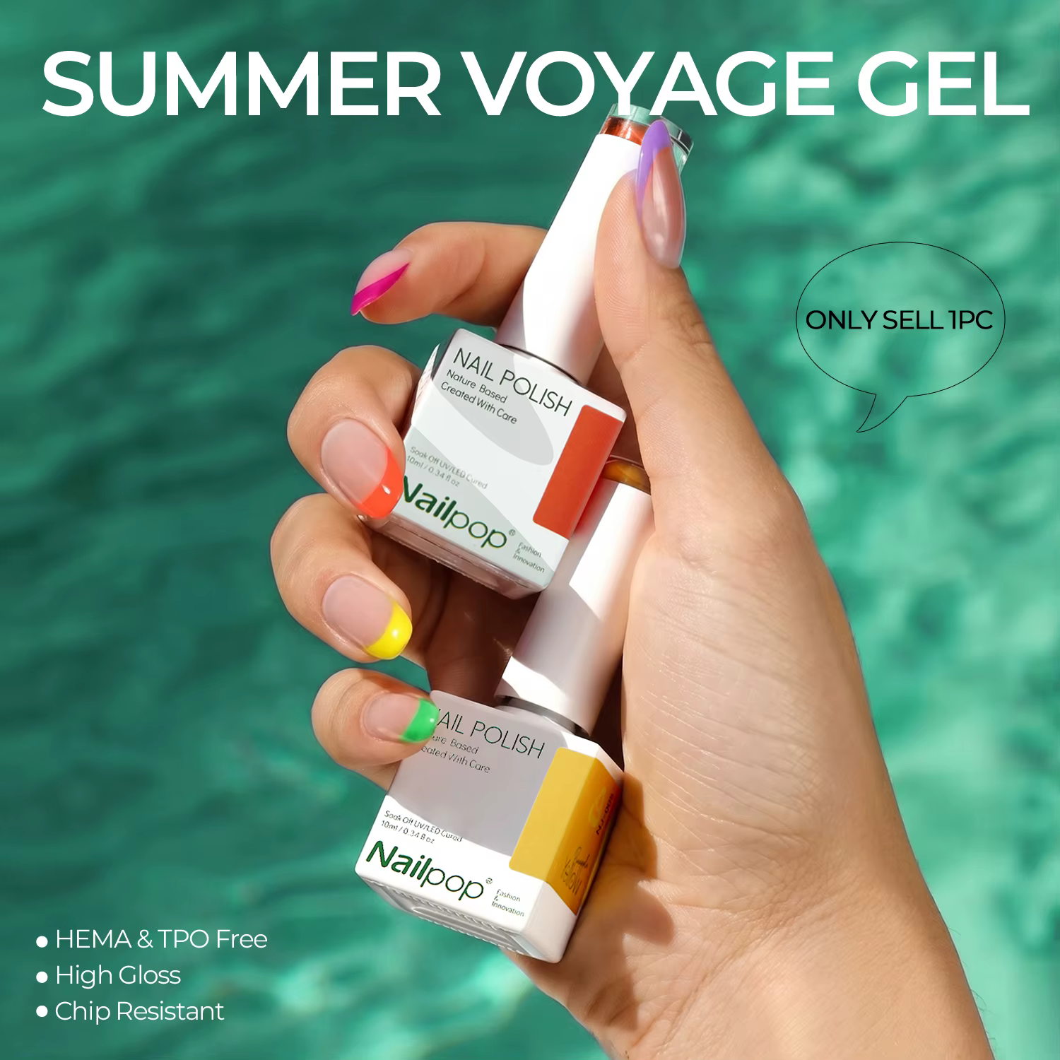 Nailpop 20 Colors Gel Polish 10ml All Seasons Solid Color Sheer Builder Gel For Quick Nail Art Extension Salon DIY Manicure 1pc