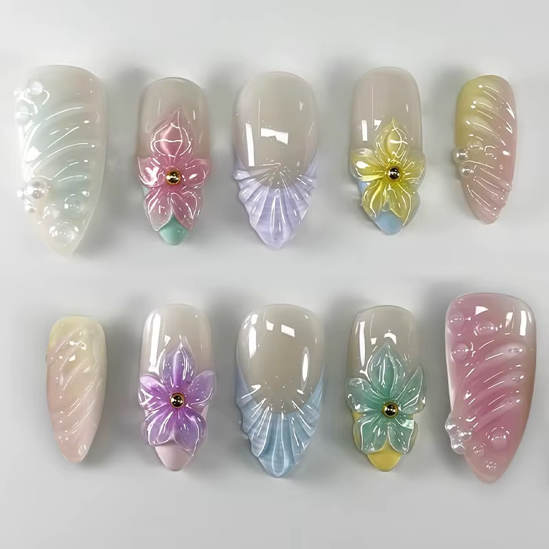24 faux ongles à presser