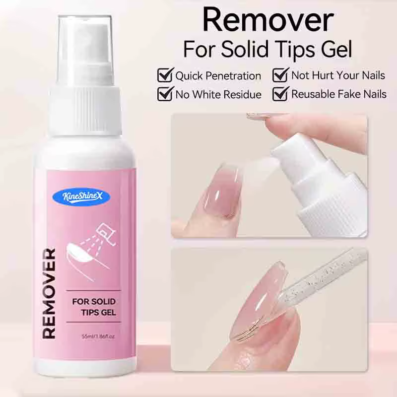 Spray Dissolvant de Colle à Ongles Solide