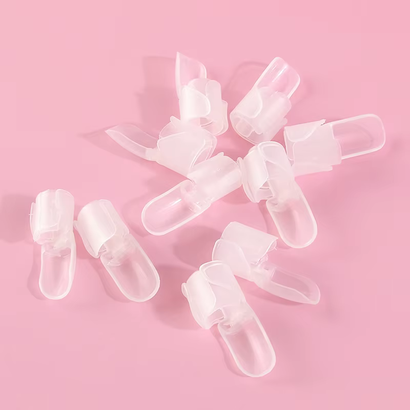 Lot de 10 protections transparentes pour doigts de manucure