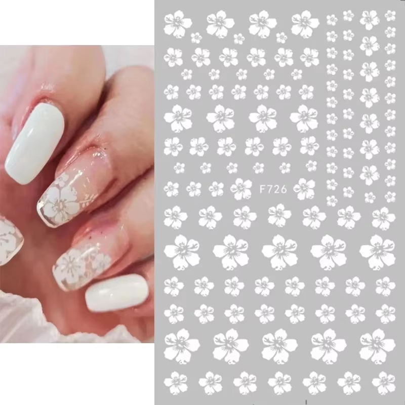 Autocollants pour ongles 3D fleur Sakura