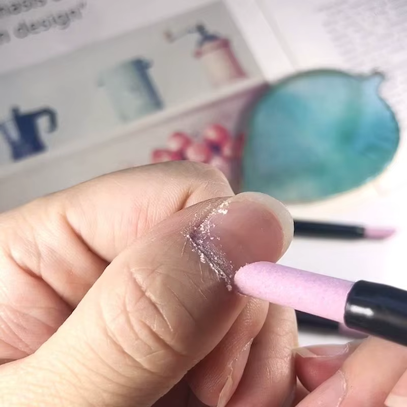 Manucure à Double tête Shi Ying stylo bâton de meulage outil exfoliant ongles