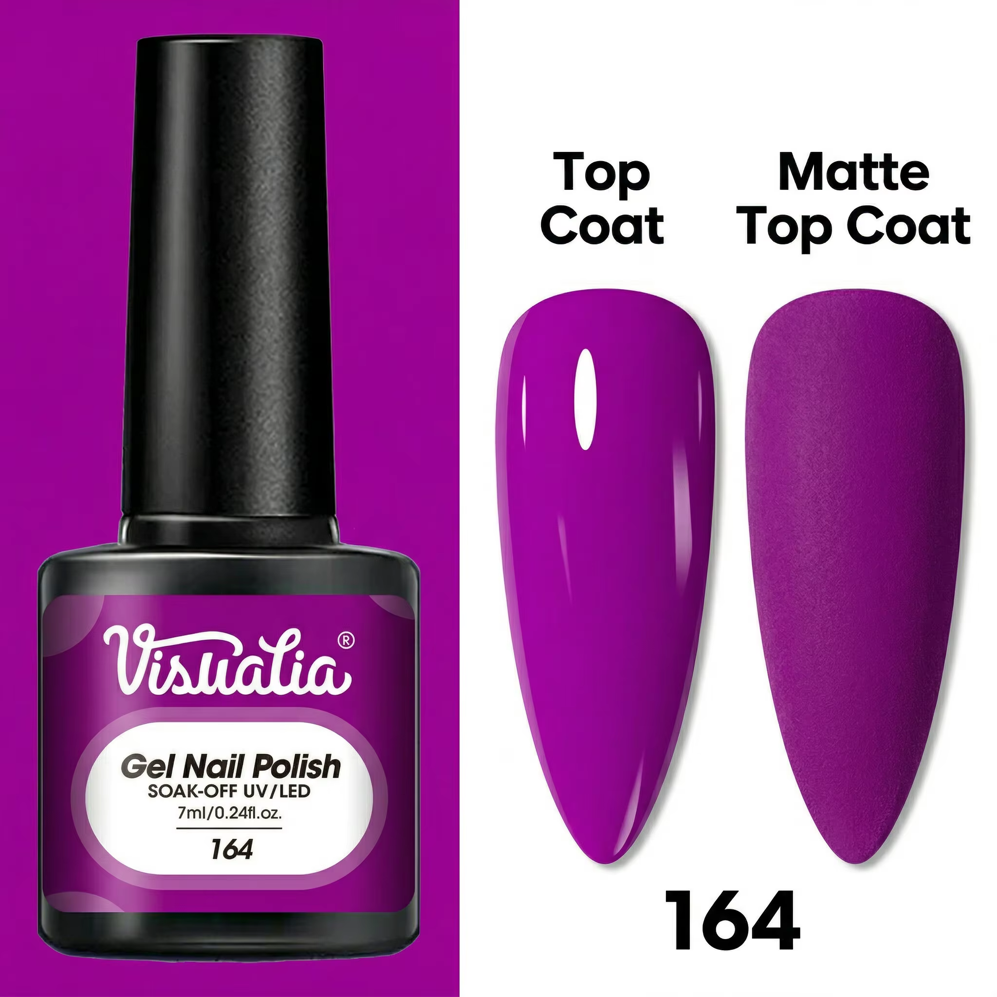 Vernis à ongles gel couleur unie violet