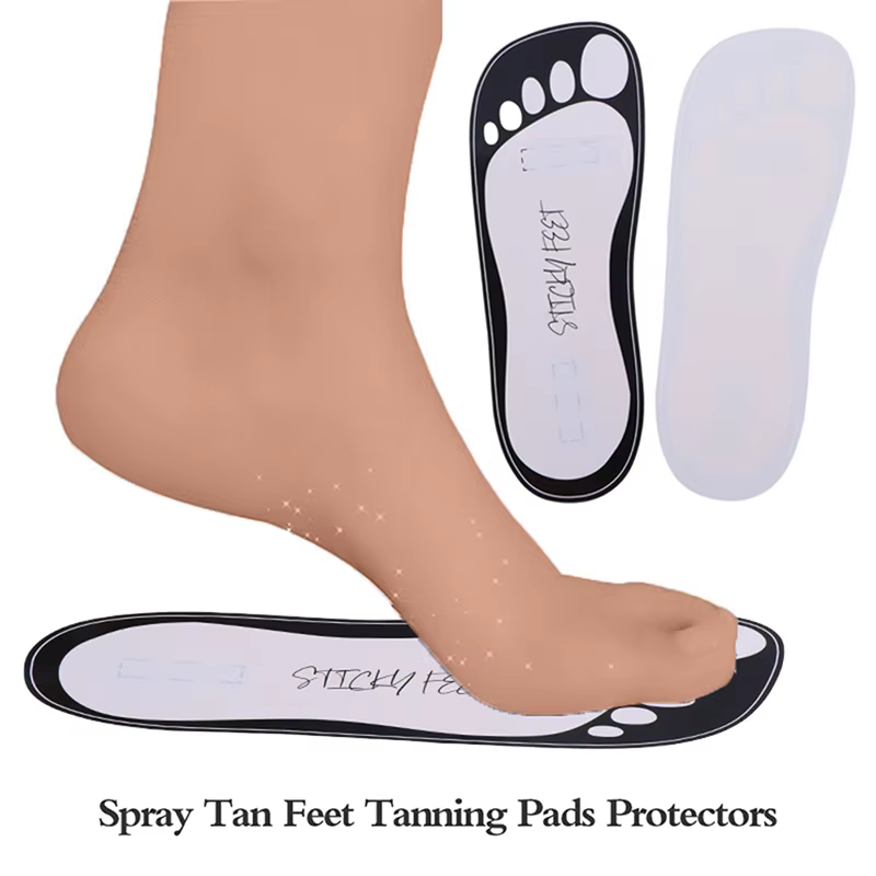 20 Pièces de Protège-Pieds Adhésifs Jetables de 11 Pouces pour Bronzage par Pulvérisation – Accessoires Corporels