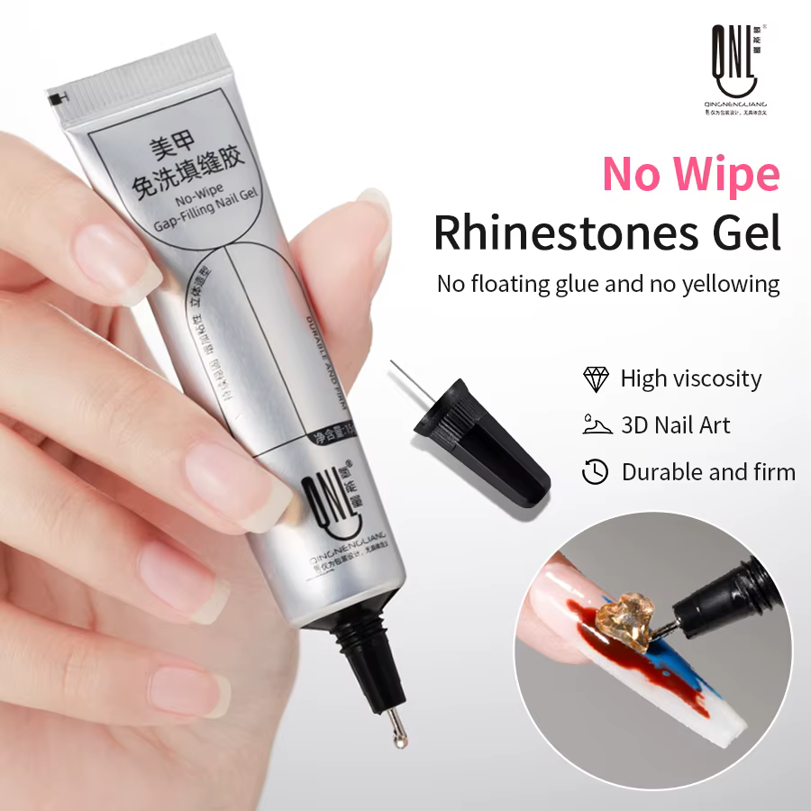 RSNAIL sans lingette strass Gel pour ongles 15g 3D Chrome Nail Art dessins