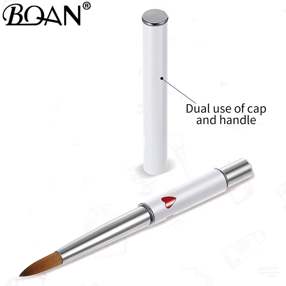 BQAN # 8- # 22 pinceaux à ongles Kolinsky pour application d'acrylique