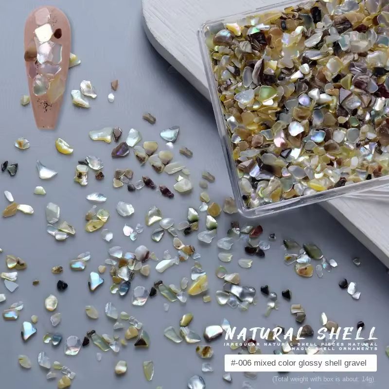 1 boîte coquille Nail Art déco